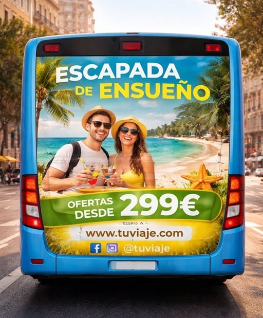 Empresas publicidad autobuses barcelona Trasera integral