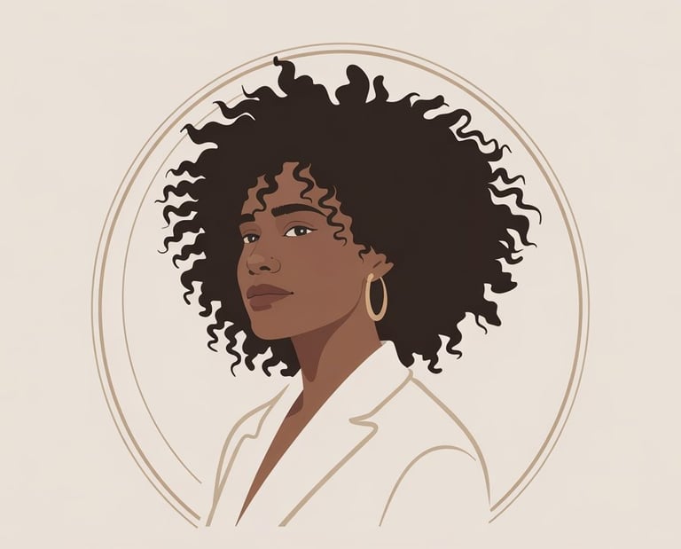 Portrait d’une cliente coiffée de boucles définies et volumineuses, illustrant les résultats des soi