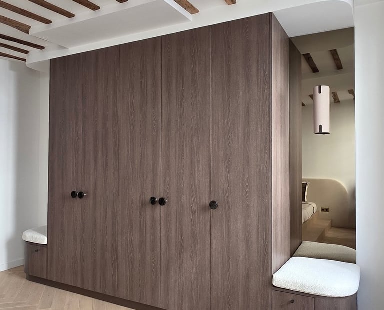 banquettes sur mesure en laine bouclé 