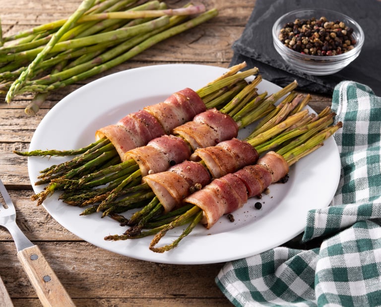 Keto Bacon Wrapped Asparagus