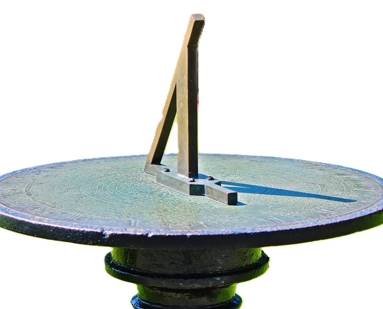 A sundial, which is important to the Sunny Hours story.