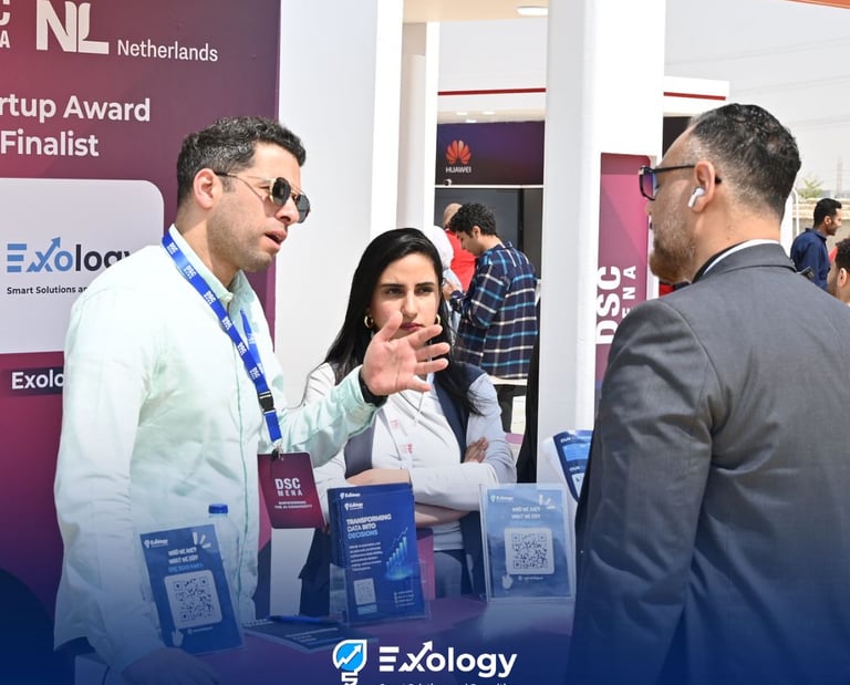 Exology Team talking with potential Client