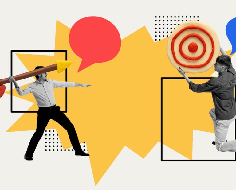 man-aiming-arrow-into-target-contemporary