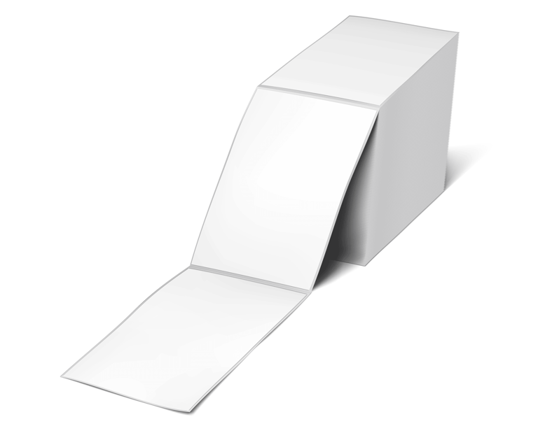 A stack of thermal label sticker