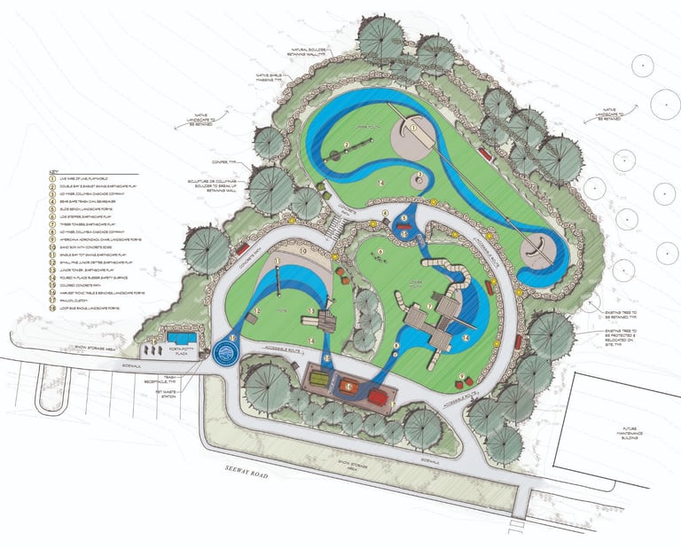a plan for a playground park
