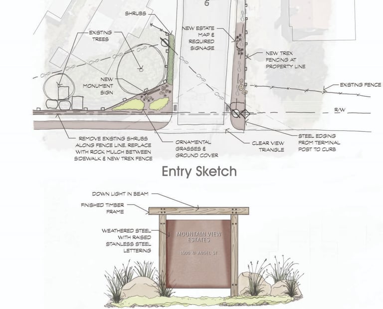 a drawing of a sign that says entry to a building
