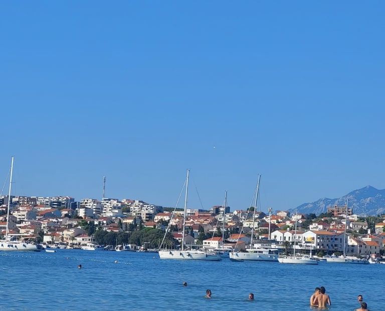 Meerblick in Novalja, Kroatien