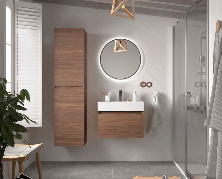 Salgar American Walnut Bathroom Furniture