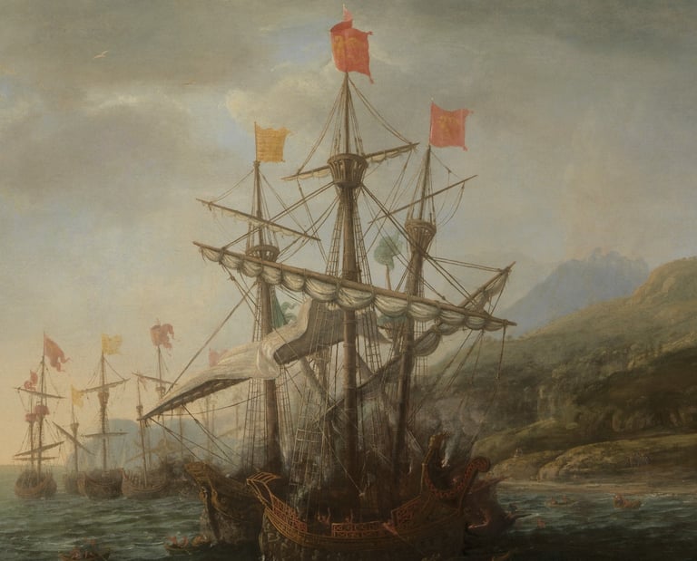 The Trojan Women Setting Fire to Their Fleet by Claude Lorrain (Claude Gellée)