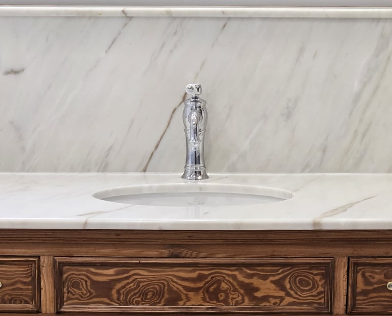 Plan vasque en marbre Estremoz