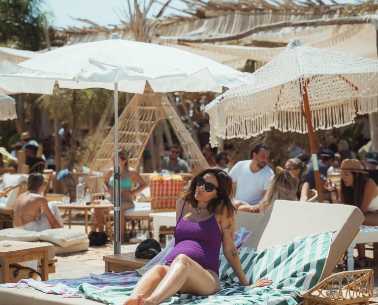 Transat double sur la plage de Playa Amor à Leucate, parfait pour partager un moment de relaxation