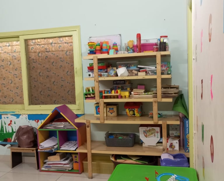 Child involved in behavioral therapy activities