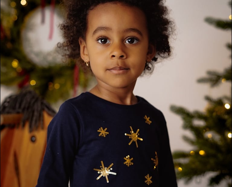 Child portrait image at Christmas in Brighton Photoshoot