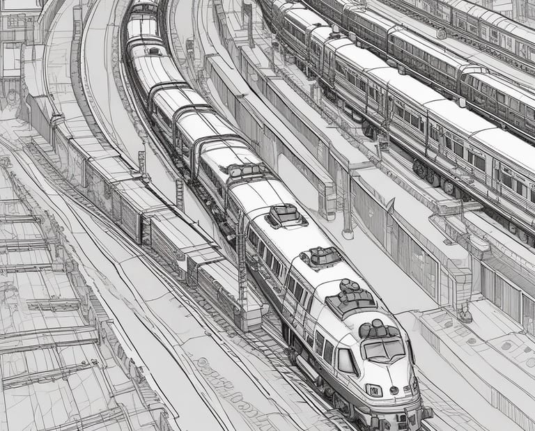 An engineer examining site maps and data charts over a large workspace table.