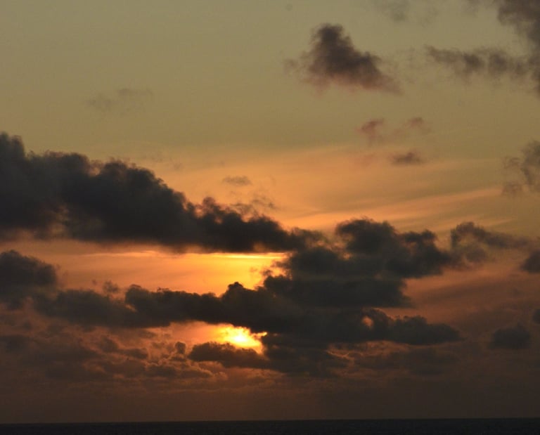Sunset over the North Atlantic by Norway