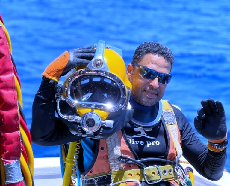 Captain Essam With Kirby Morgan KM37