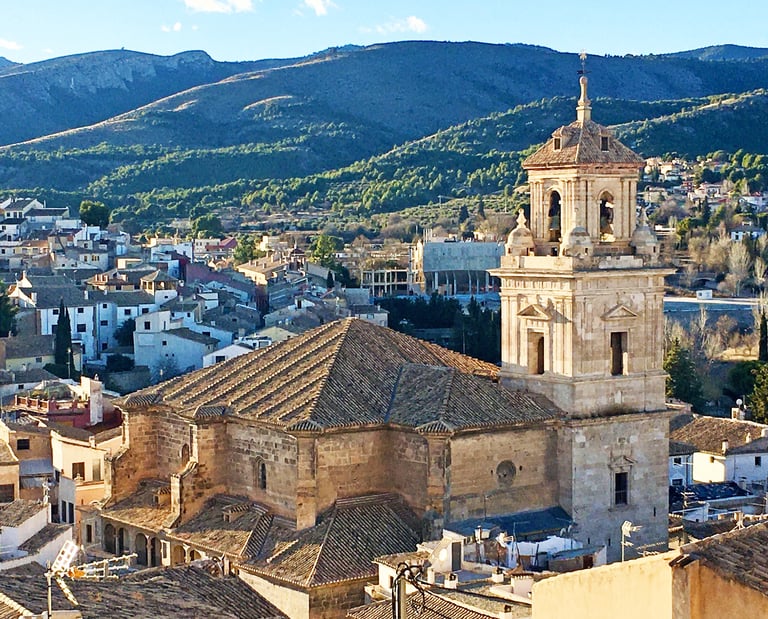 The Church of El Salvador, in Caravaca de la Cruz, an imposing Renaissance temple built between the