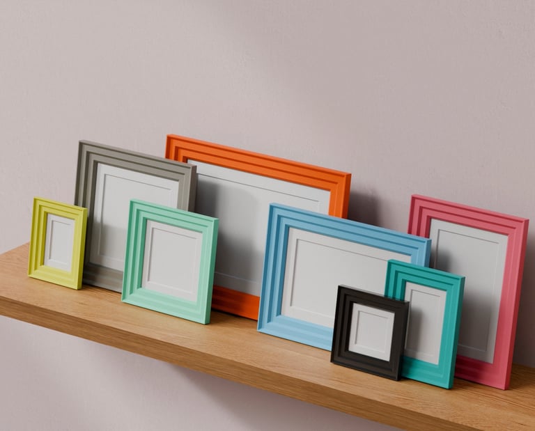 KOIJOY Skala frame collection overview showing multiple sizes and color variations
