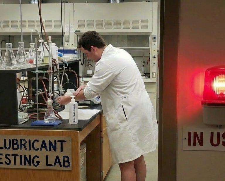 Scientist Testing Lube