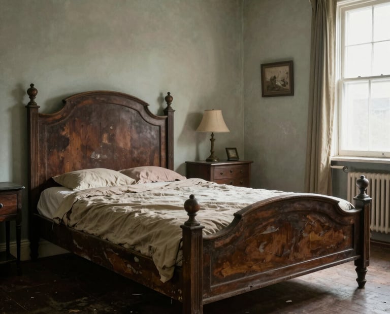 A cluttered room filled with piles of clothing, storage bins, and boxes needing professional hoarding cleanup services.