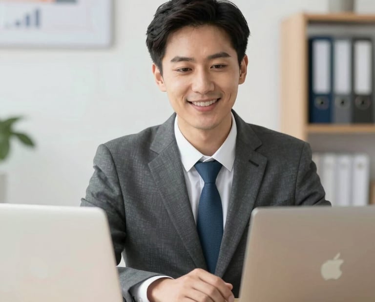 Friendly accountants collaborating in a cozy office space with tax documents and laptops.