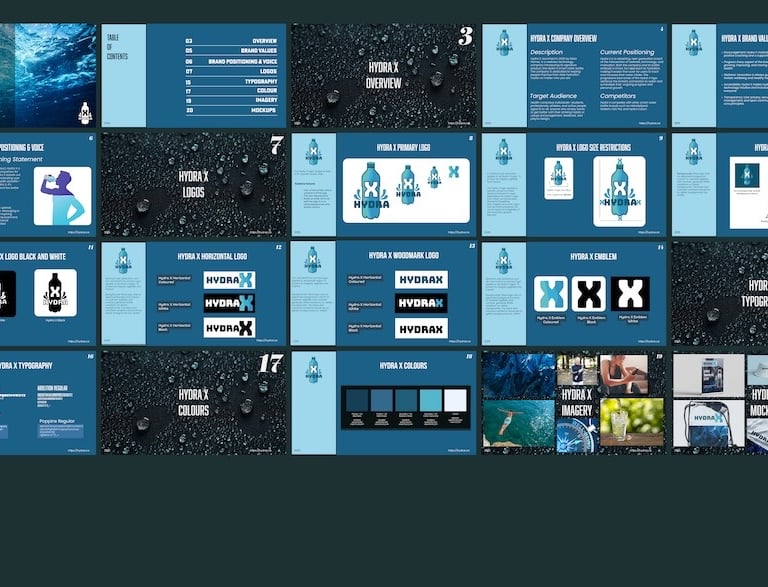 brand guidelines for hyrdra x