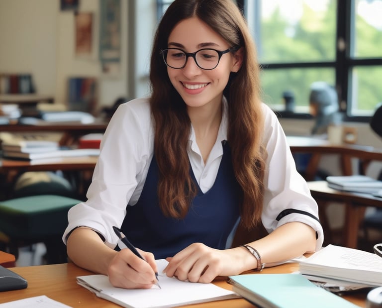 Close-up of a student carefully handling nanomaterials in a modern laboratory.
