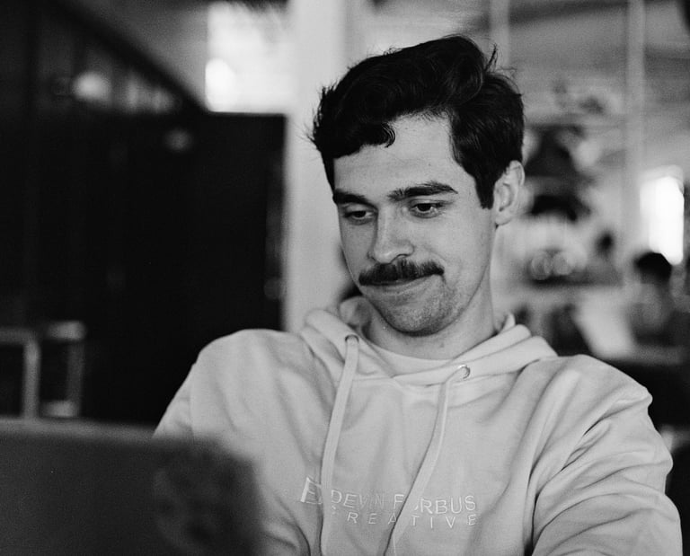 Harrison at Laptop