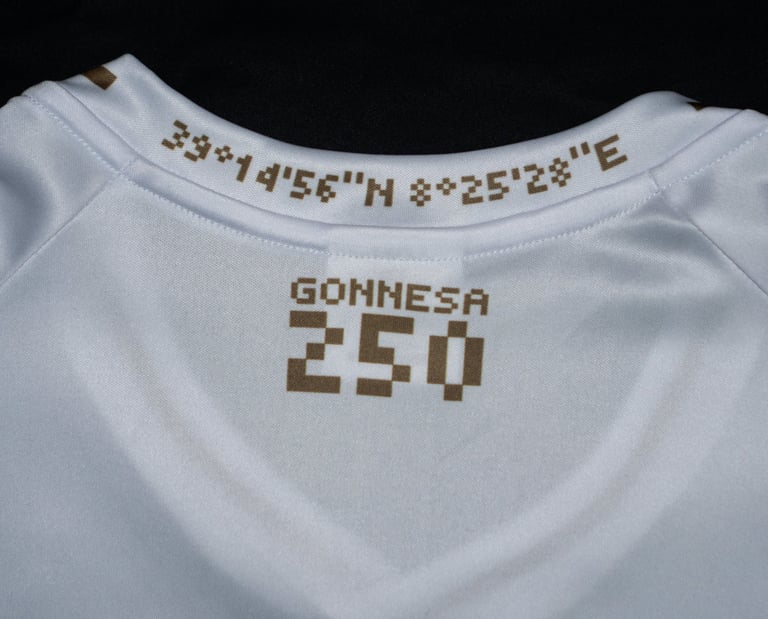 Dettagli retro maglia gara Home Gonnesa Calcio a 5 by Virmax