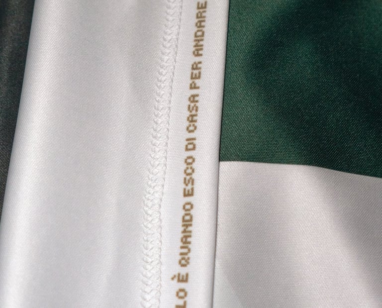 Dettagli orlo maglia gara Home Gonnesa Calcio a 5 by Virmax