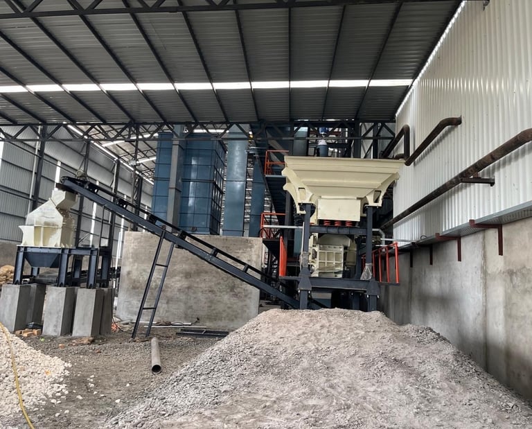Gypsum production factory