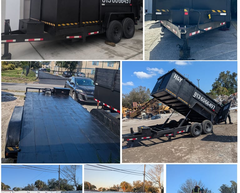Flatbed Trailer Rental and junk removal