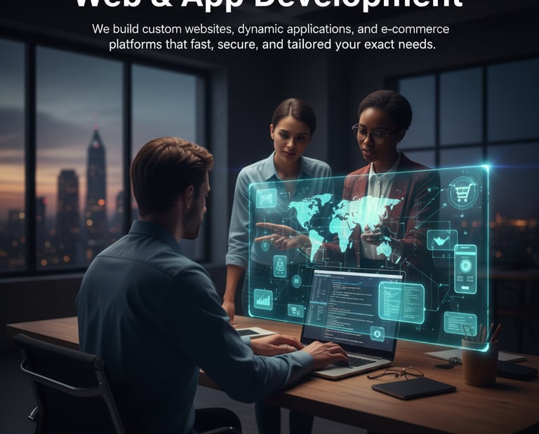 We build custom websites, dynamic applications, and e-commerce platforms that are fast, secure, and 
