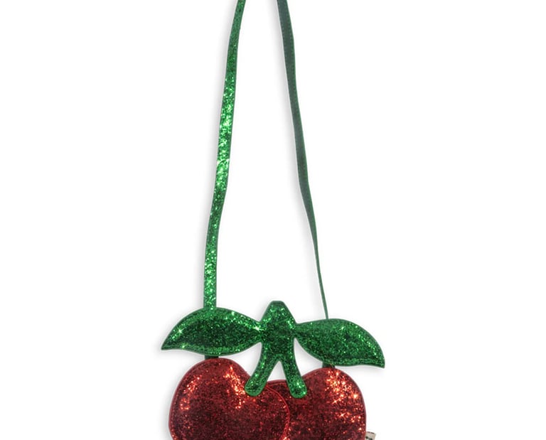 sac à main pour fillette à paillettes cerise girly