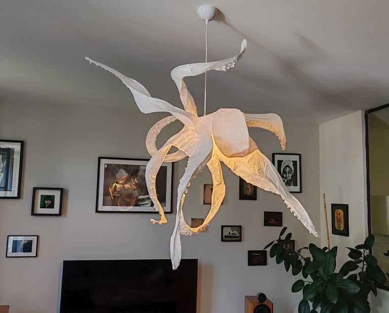 scukpture lumineuse en papier luminaire sète