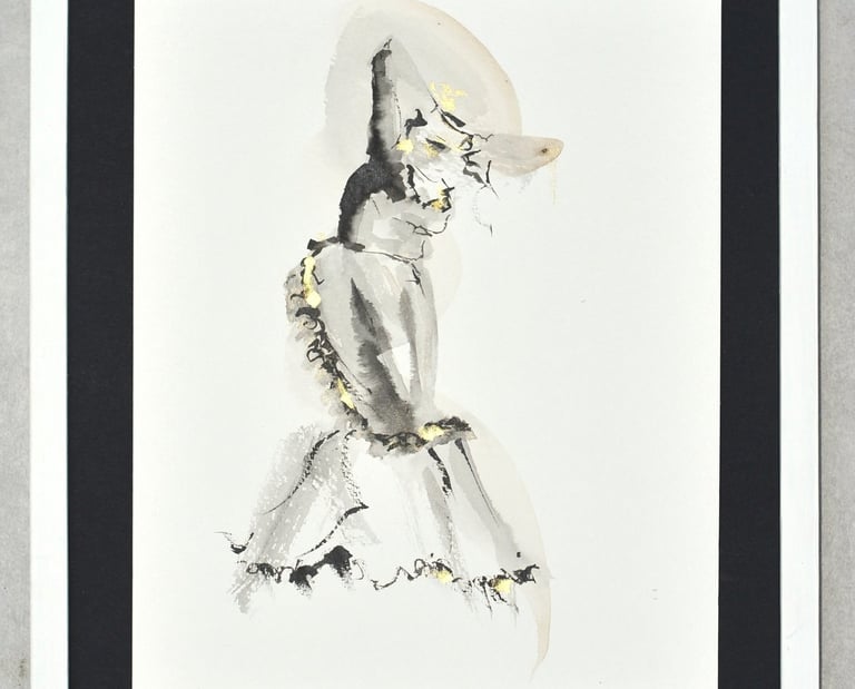 flamenco ink drawing