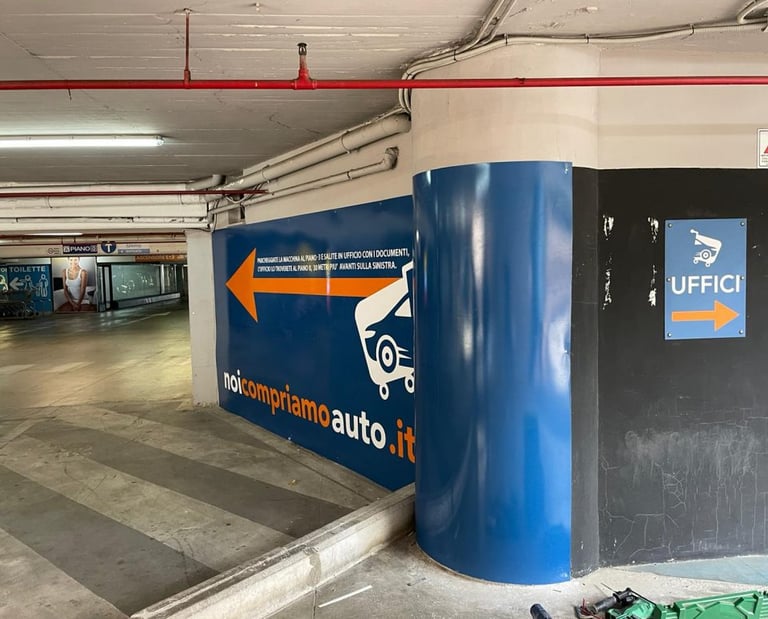 PVC adesivo stampa personalizzata applicato su superfice curva