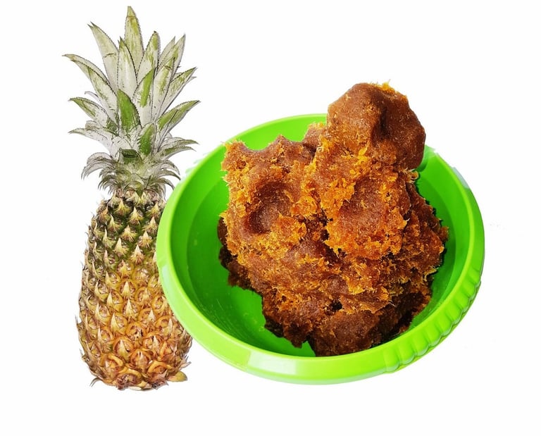 selai nanas yang dibuat dari nanas asli tangkit baru, berserat dan kandungan nanas yang maksimal