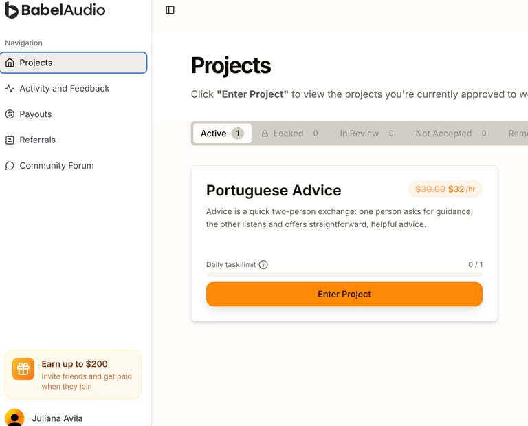 Babel Audio work from home AI training platform