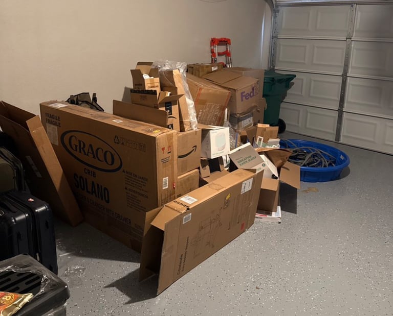 Garage Full Of Cardboard In San Antonio