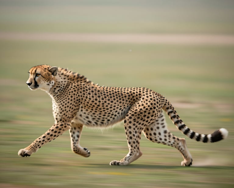 Image of a cheetah running render.