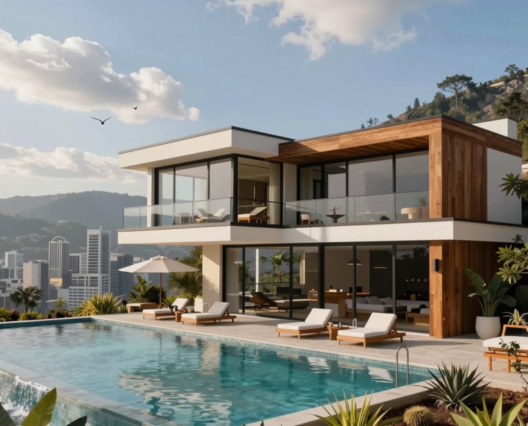 SOCAL style luxury modern mountain home.