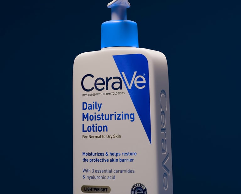 Render of a bottle of CeraVe lotion.