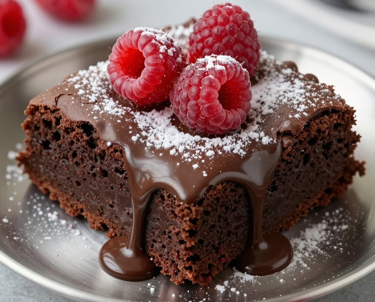 Image of our chocolate lava cake render.
