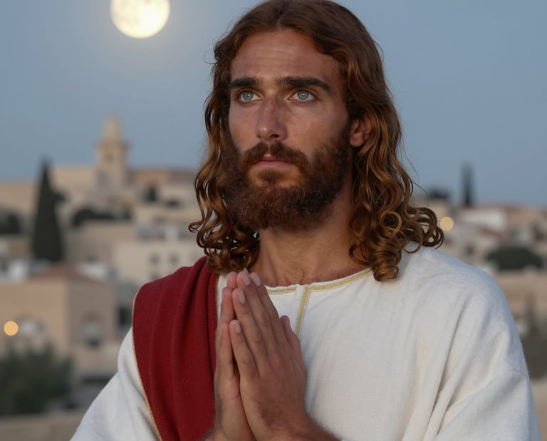Jesus praying in the garden
