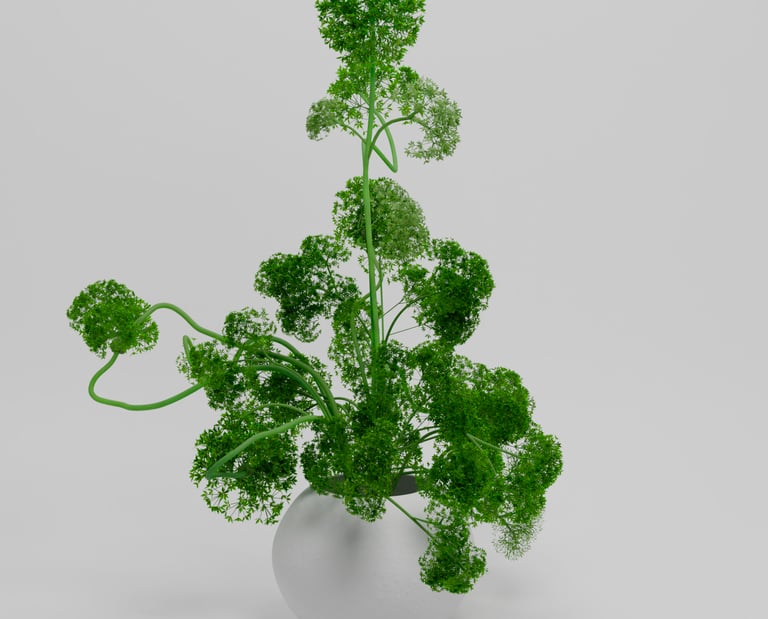 Image of a 3D plant asset for a game library.