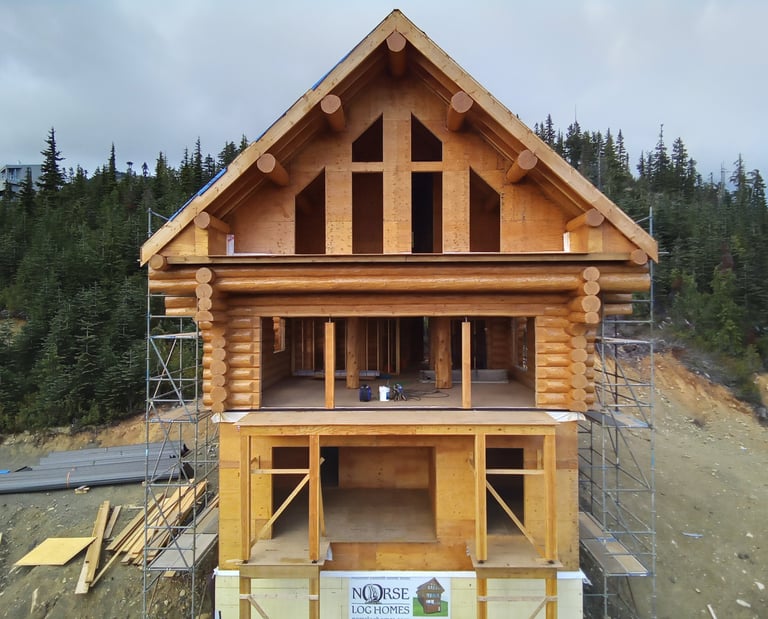 beautiful newly built log home in Comox