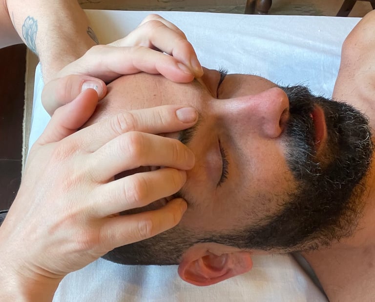 a guy giving another guy somatic bodywork