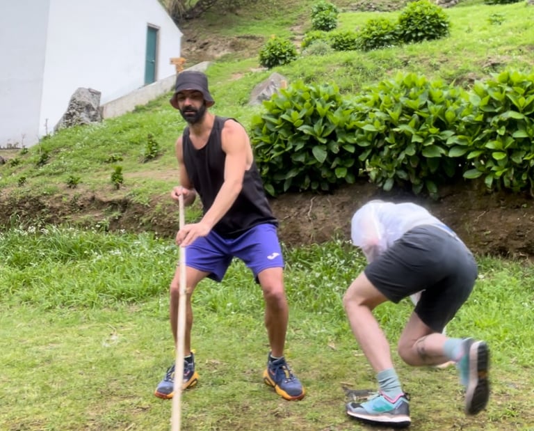 two men dancing together