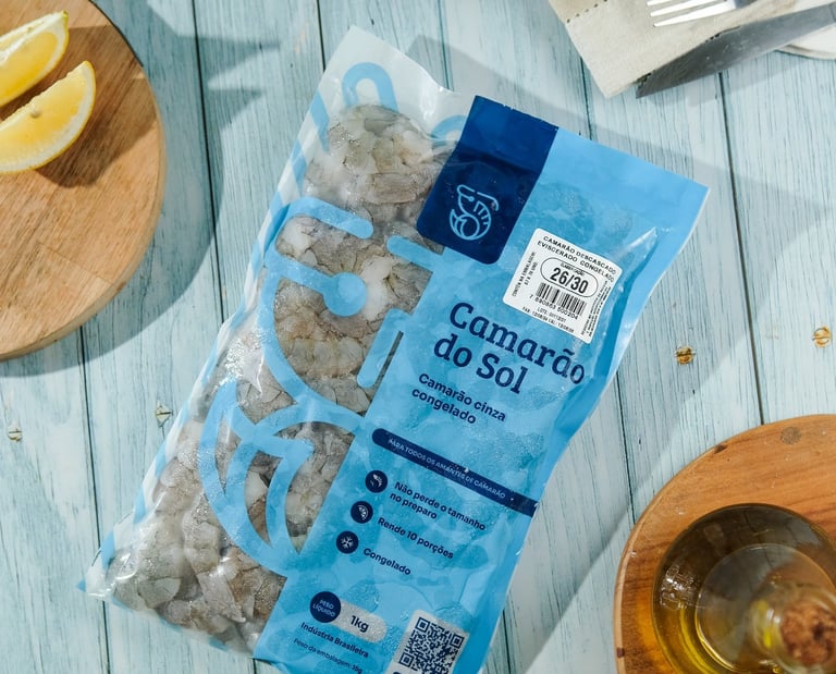 Filé de camarão congelado Camarão do Sol para restaurante